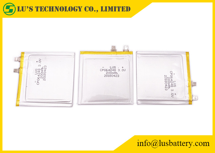 RFID等の札のための超薄いリチウム電池200mah 3.0v CP064248