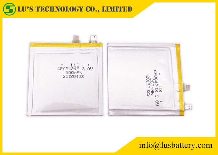 RFID等の札のための超薄いリチウム電池200mah 3.0v CP064248