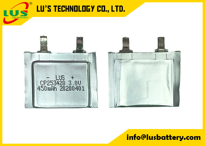 注入の札のための適用範囲が広い450mah LiMnO2第一次ポリマー電池CP253428