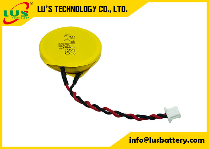 2Pコネクターが付いている3v 600mah Limno2電池のパック65mmワイヤーCR2450-1P PCB SMT