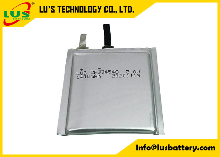 3.0ボルト1400mah Lipo IOTの解決のための超薄い電池の薄膜電池