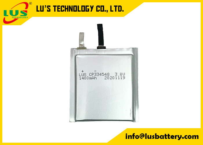 3.0ボルト1400mah Lipo IOTの解決のための超薄い電池の薄膜電池